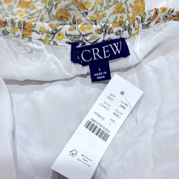 NWT J Crew Gwen knee length layered slip skirt in crinkle chiffon - Picture 6 of 7